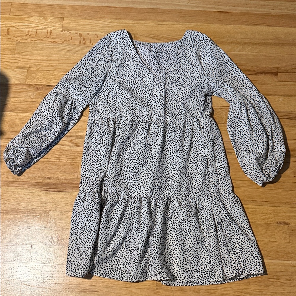 Black and White Patterned Dress